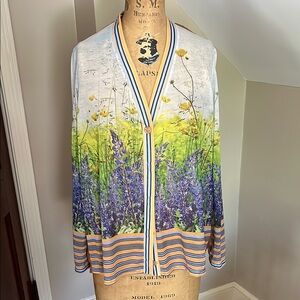Anthropologie Dream Daily  Floral Cardigan